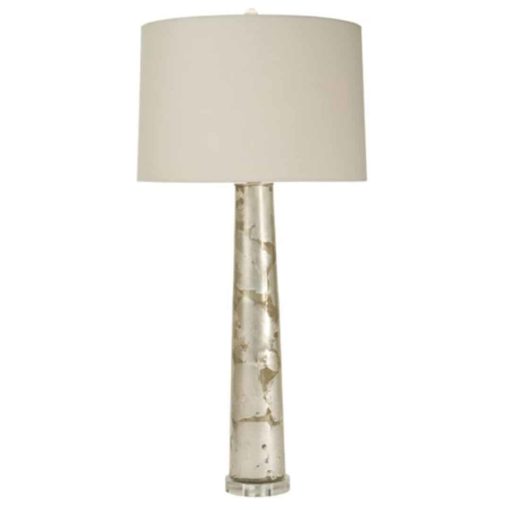 Table Lamp in Silver Fused Foil 1