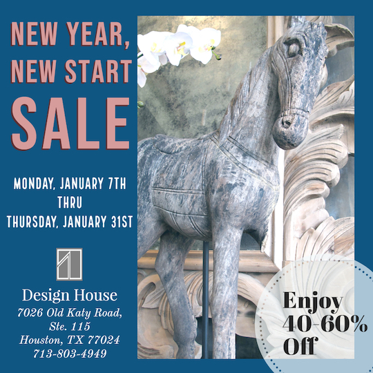 Design House New Year Flyer All Showroom Items currently 40-60% off until the end of January.