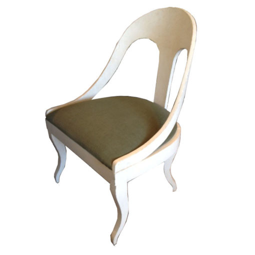 Curved Rounded Back Beech Wood Chair 1