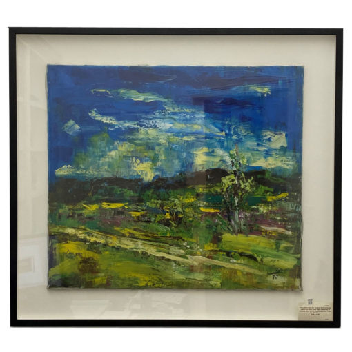 "Trees Below Blue Sky" Original Work on Canvas Signed and Dated Grasmichel Ca. 1970 France