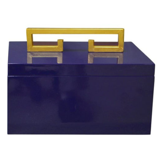 Large Blue Box Gold Greek Key Handle 1