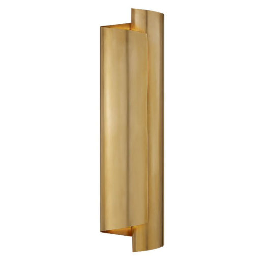 Large Metal Wrapped Sconce in Hand-Rubbed Antique Brass 1