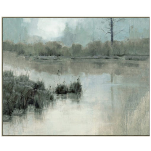 Blue and Grey Marsh Landscape on Gallery Wrapped Canvas w/Artist Enhancements