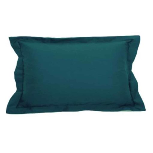 Rectangular Performance Pillow w/ Indigo Backing And Linen Snow Double Flange Suitable for Indoor/Outdoor Use 14"H x 24"W 1