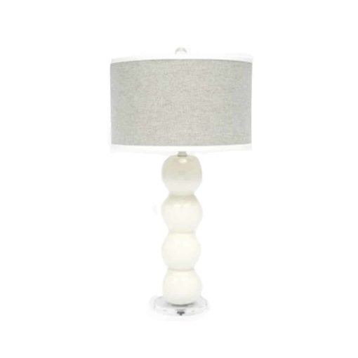 Table Lamp w/ White Stacked Balls on Acrylic Stand