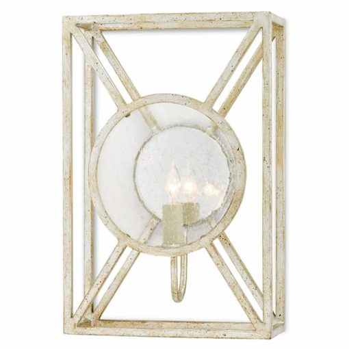 Lantern Style Sconce in a Silver Granello Finish 1