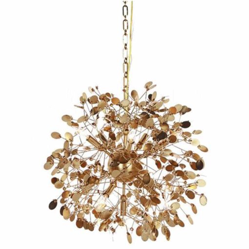 11-Light Sputnik Chandelier in Antique Brass 1