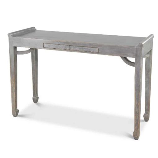 Gray Console Table w/Two Push Drawers 1