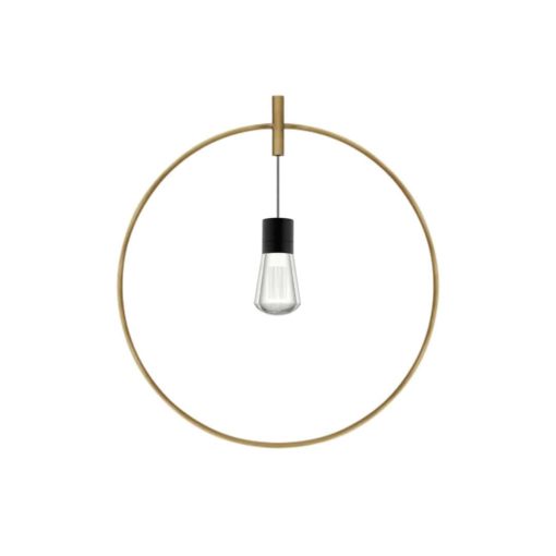 Aged Brass Locus Accessory with Alva Bulb 23" diameter 1