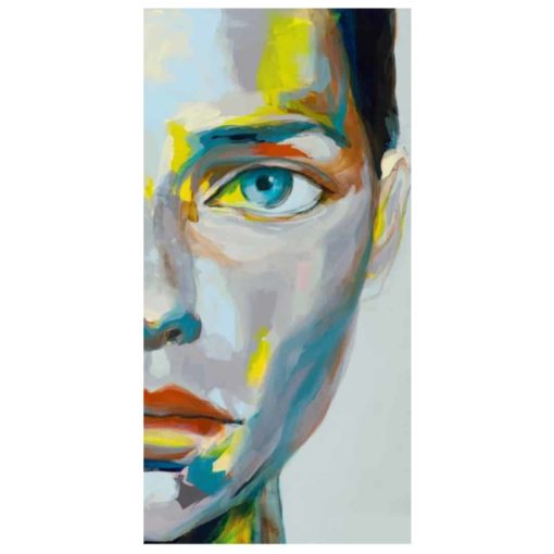 Giclee Art of Left Side of Lady's Neon Face 1