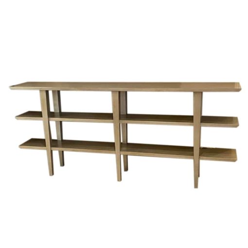 Hickory White Ames Three Shelf Console in Silver Fox Finish 1