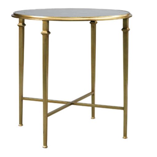 Lillian August Barlow Round End Table in Gold 1