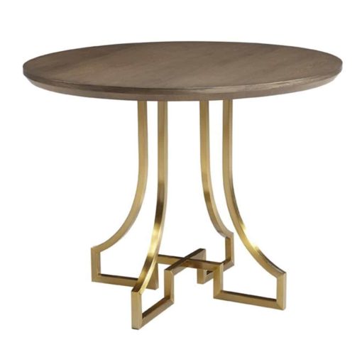 Lillian August Prima Dining Table w/ Oak Top and Metal Base