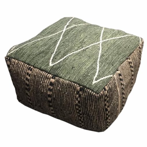 Green and Black Zonafi Pouf