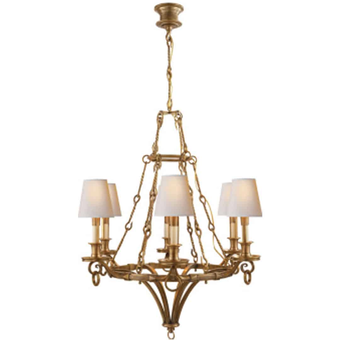 Shop 6-Light Chandelier In Hand-Rubbed Antique Brass