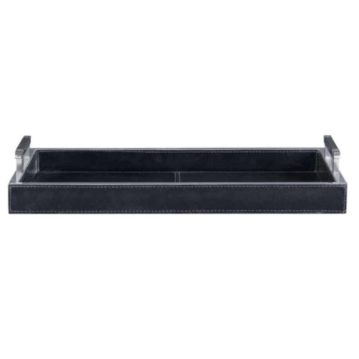 Black Tray with Silver Handles 1