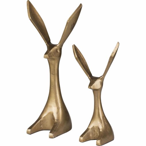Set of Two Brass Bunnies
