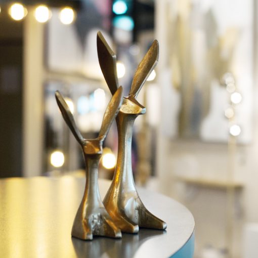 Set of Two Brass Bunnies - Image 2