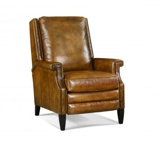 Three Way Power Recliner in Gd. I Leather w/ Nail Trim. 1
