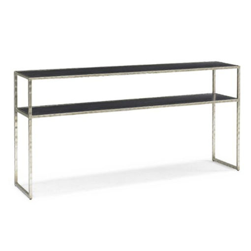 Hickory White Console w/ Shelf in Sandblasted Black Nickel Finish and Forged Steel Frame 1