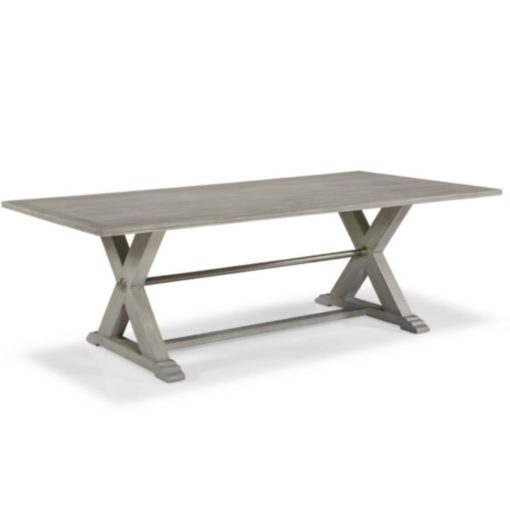 Dining Table in Grey Breeze Finish w/ Brushed Nickel Accents 1