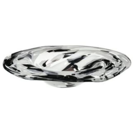 Modern Black and White Glass Bowl.