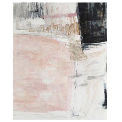 Blush Abstract w/ Neutral Accents and Laguna Gold Frame - Hand Painted.