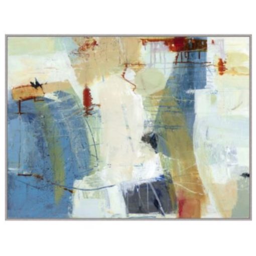 Giclee on Gallery Wrapped Canvas. Abstract Featuring Mediterranean Color Pallet. Artist Enhanced w/ Floater Frame. 1