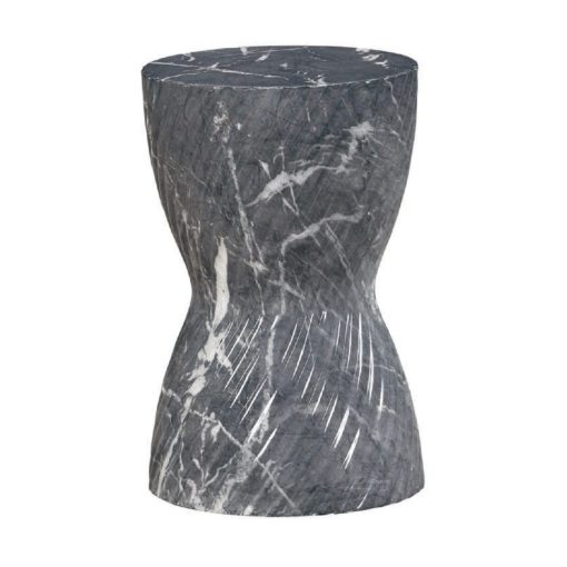 Black and White Concrete Outdoor Accent Table. 1