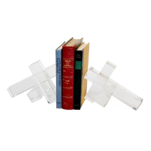 Crystal Geometric Bookends (Set of 2). 1