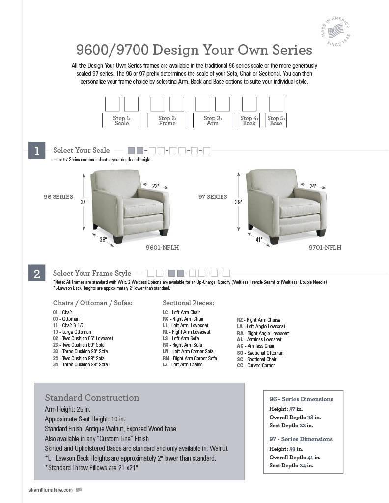 Sherrill 9600/9700 Design Your Own Way 1