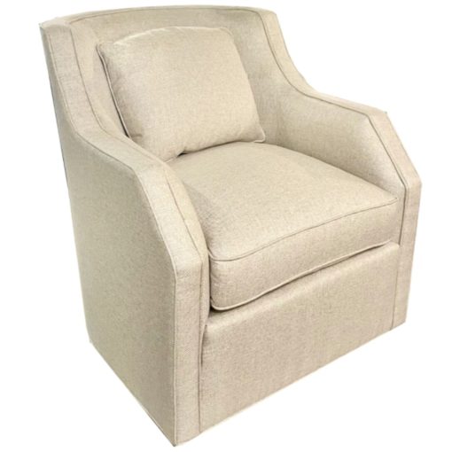 Hickory White Mitre Arm Swivel Chair in 2780-06 Gd. C Fabric. 1