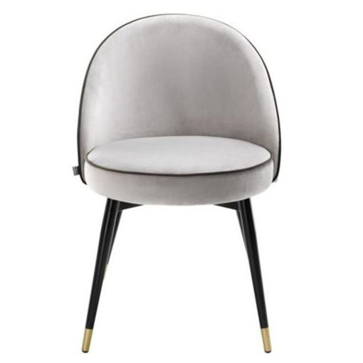 Grey Velvet Modern Dining Chair