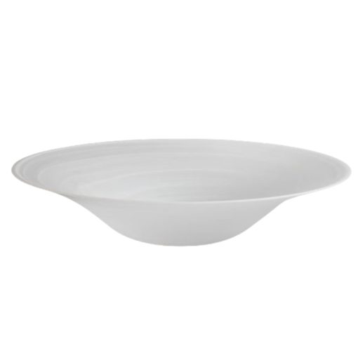 LG Shallow Glass Bowl in Alabaster White 1