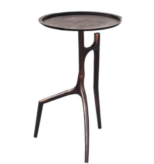 Aluminum Accent Table in Bronze Plated Finish 1