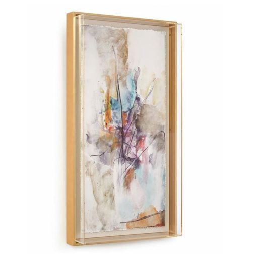 Exultation II Floated in Acrylic Box Enclosed by Gold Frame