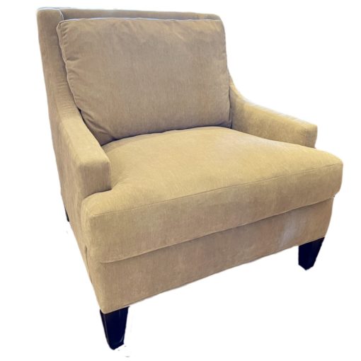 Lillian August Lounge Chair w/ Narrow Track Arm. Amigo Putty Gd 8 Fabric & Ultra Down Seat Cushion. OA 1