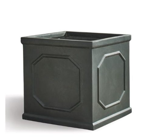 Small Gunmetal Grey Square Planter