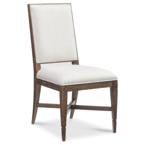 Hickory White Side Chair in Eaton Ivory Fabric & Cordoba Finish 1
