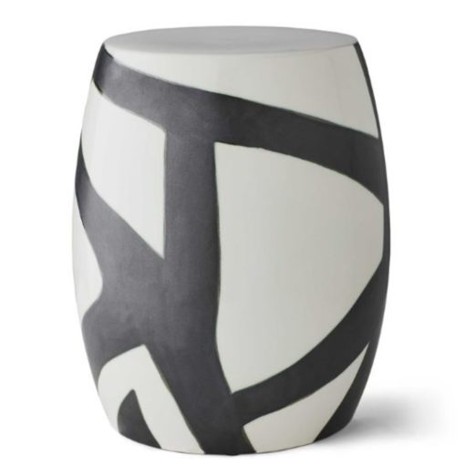 Black and White Figurative Garden Stool Suitable for Outdoor Use 1