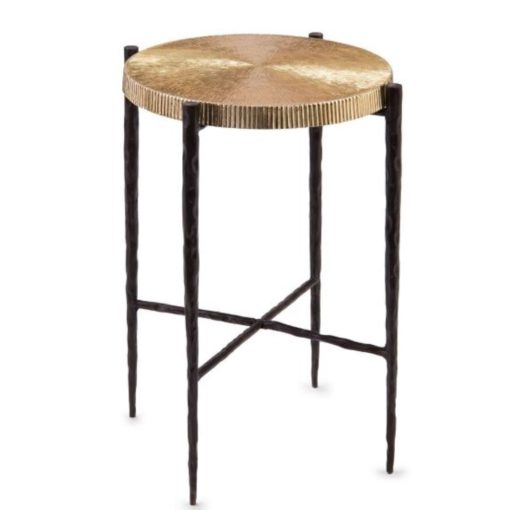 Black Oxidized & Gold Accent Table 1