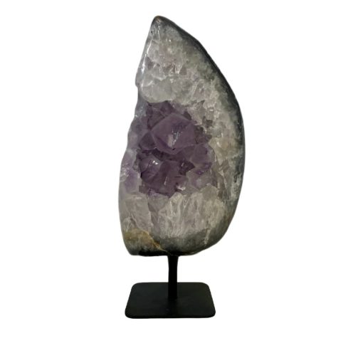 Polished Amethyst Druze on Iron Base 1