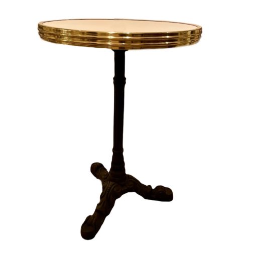 Small Bistro Table w/ White Top and Iron Base.