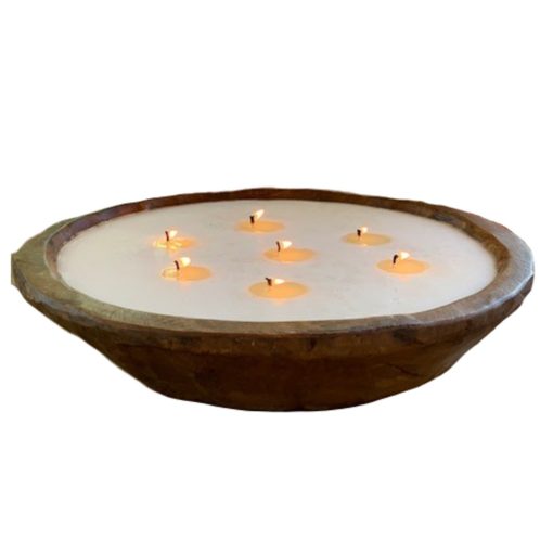 Candle Large Round Bowl in Volcano