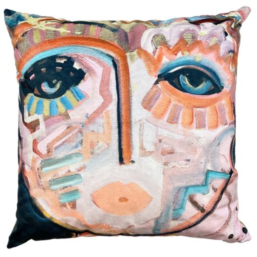 Mint Blush Chica Pillow w/ Down Fill.