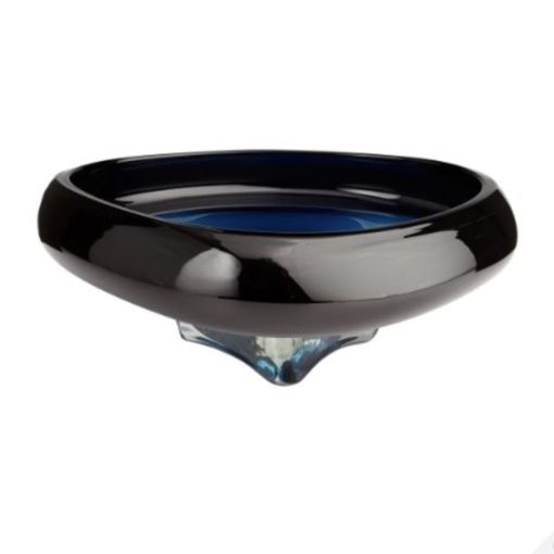 Organic Shaped Glass Bowl in Cobalt Blue 1