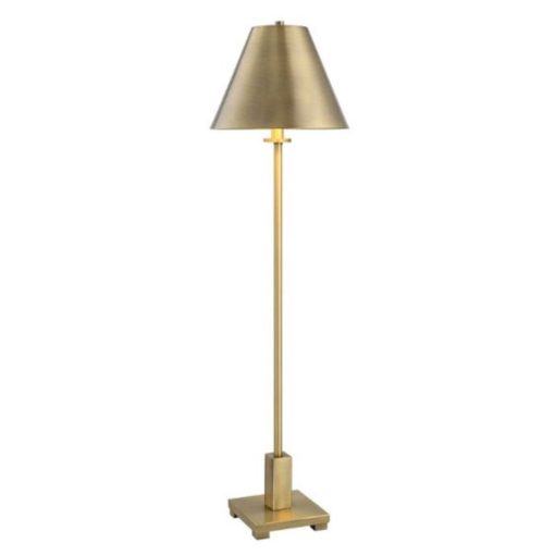 Slender Metal Buffet Lamp in Brushed Brass 1