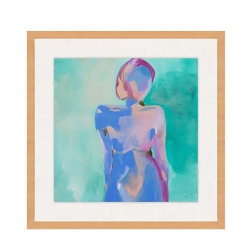 Vivid Figurative Abstract Artist Paper in Glass Frame 1