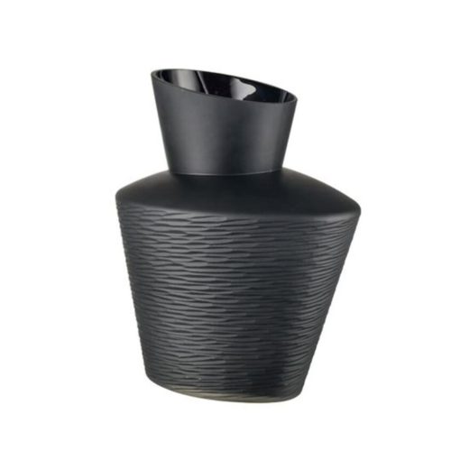 Low Black Tuxedo Vase in Glass 1