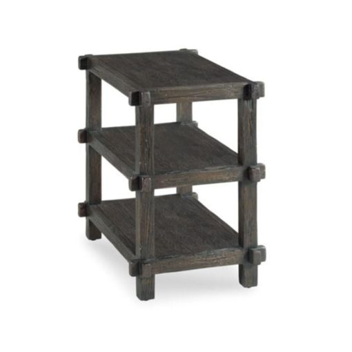 Oak Three Tier Table in Worn Black Finish 1